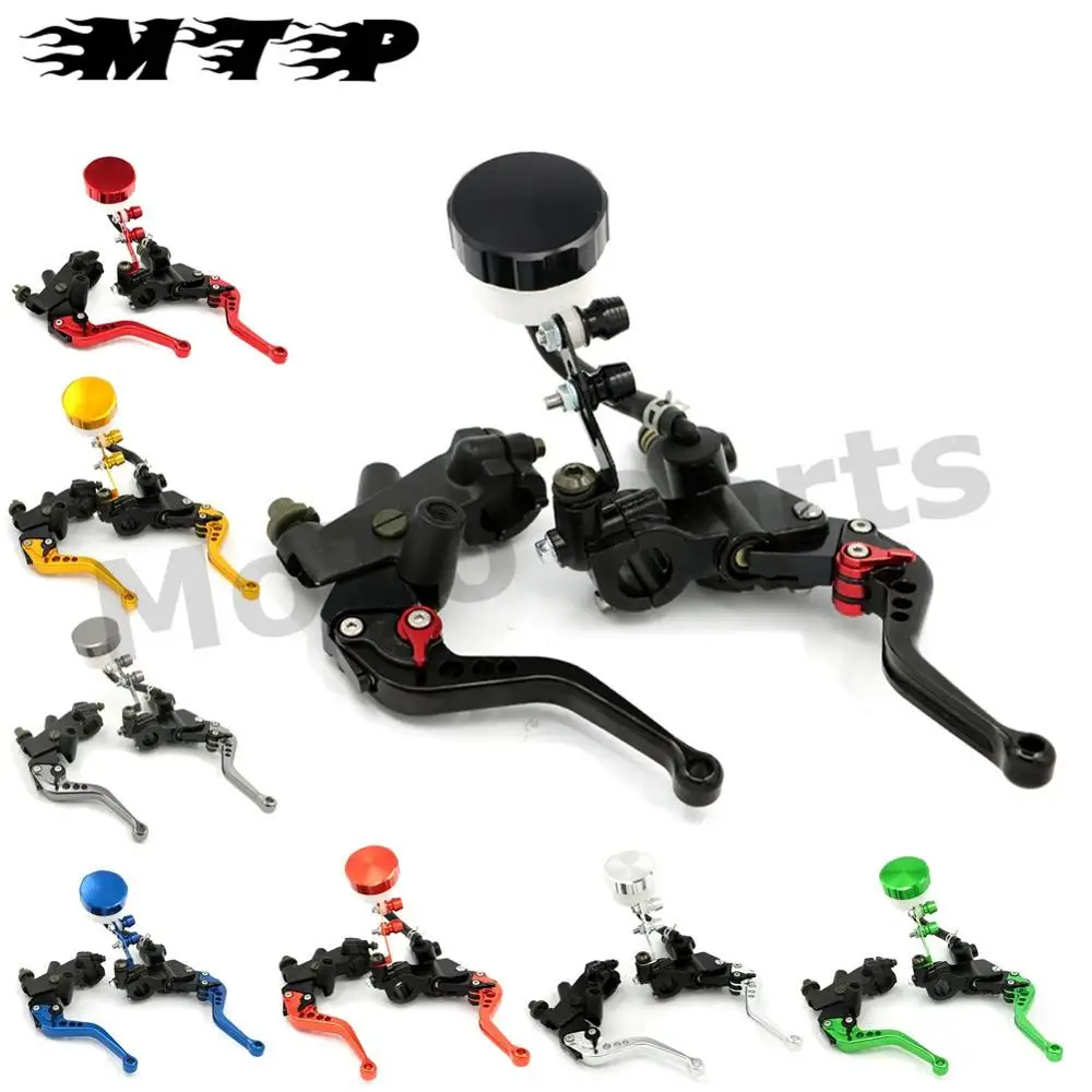 CNC 22MM Clutch Levers Brake Master Cylinder Fluid Reservoir Adjustable