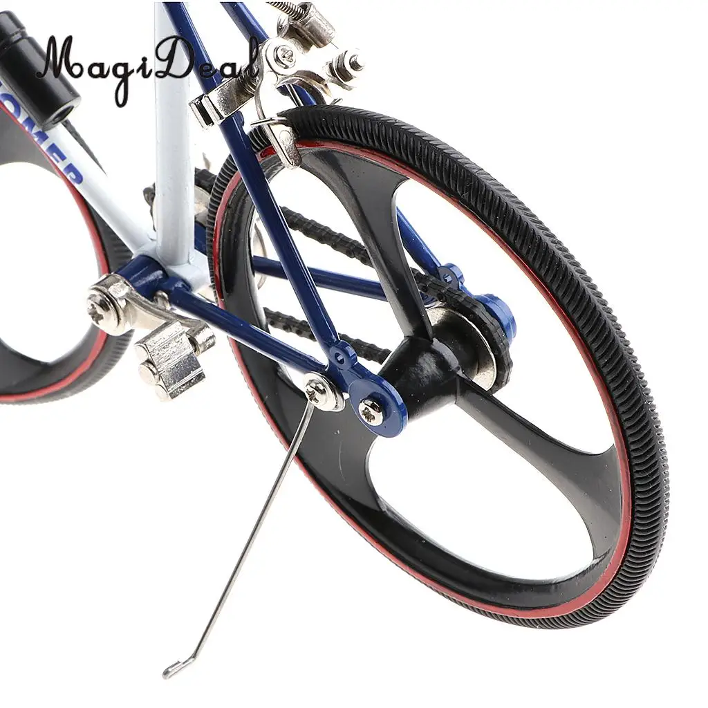1:10 Scale Alloy Diecast Racing Bike Model Replica Bicycle Toy Metal Artwork Creative Desktop Decor - Blue White
