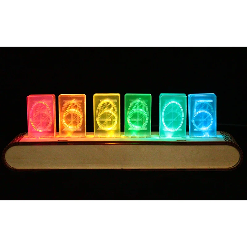 

Color acrylic clock glow clock fluorescent tube digital tube electronic clock