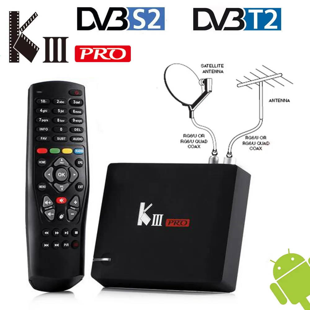 

All in one Hybrid Android 6.0 With DVB-T2 Terrestrial DVB-S2 Satellite Receiver Smart TV Tuner Blutooth 4.0 3GB/16GB Wifi LAN