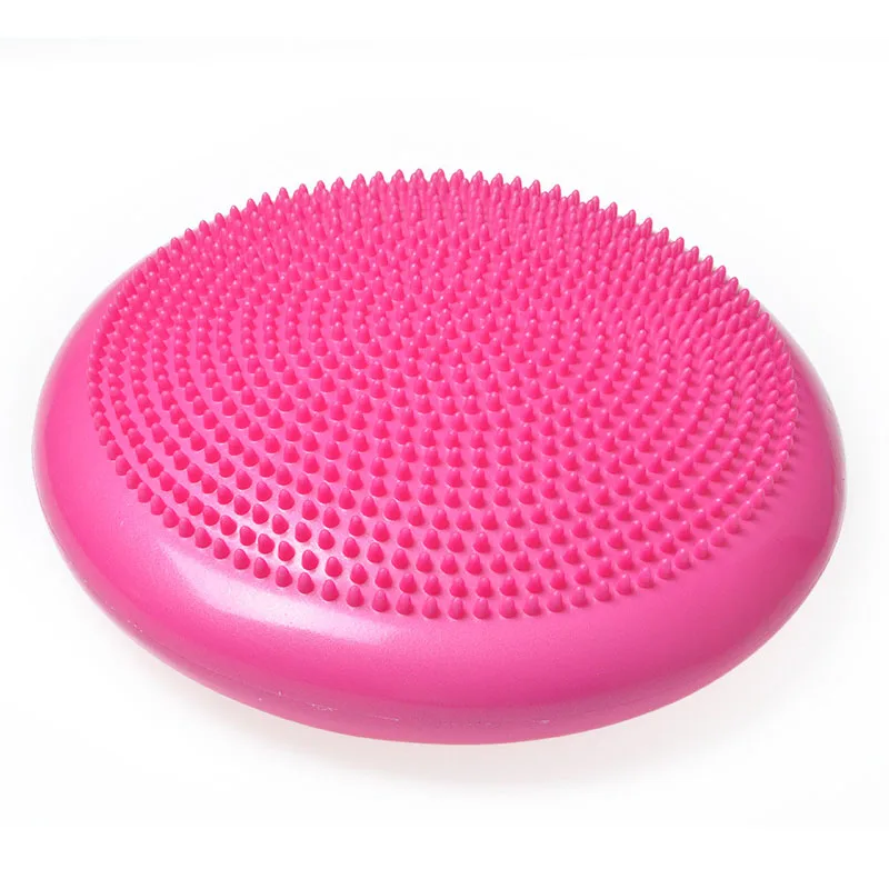 Анти-бунт сбалансированный Йога Массаж диванная подушка стабильность дисковый баланс воблер лодыжки колено доска массаж Сферический мат - Цвет: Розовый