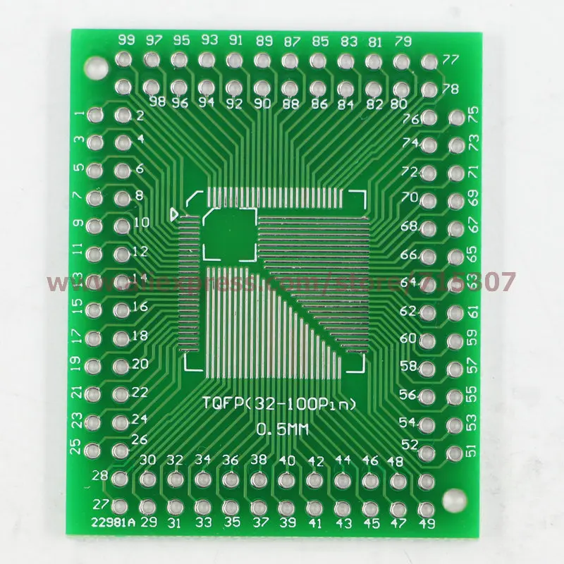 PHISCALE 5 шт. плата адаптера FQFP/TQFP32 44 64 80 100/LQFP (SMD для DIP) шаг 0 5/0 8 мм | Обустройство дома