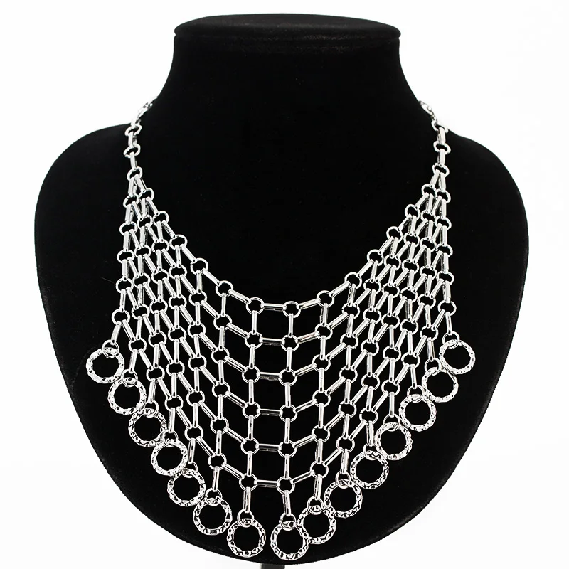 

2017 hyperbole collar necklace women zinc alloy gold/silver color girls necklaces fashion jewelry collier femme MDJB160