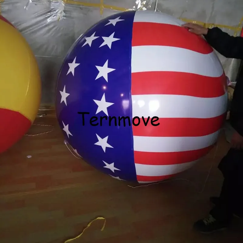 

Inflatable pvc USA Balloon with Australia New Zealand Canada National Flag Printing for Events Advertising helium air balloon