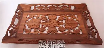 

Pakistan wood carving art square tray handmade basket