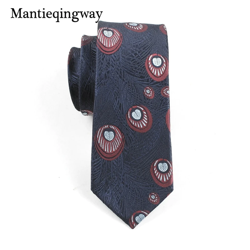 Mantieqingway 6 см Для мужчин s галстук Перо жаккард полиэстер галстук для Для мужчин Gravats Corbatas тонкий Vestidos Свадебные классические костюмы