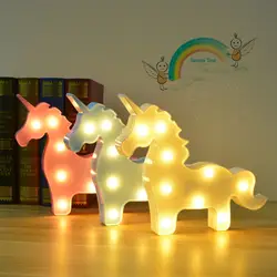 Светодиодный ночник, 3D светильник, единорог, светодиодный светильник, подарок, игрушки, декор для спальни, для детей, для детей, для