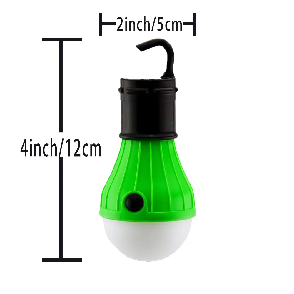 Портативный фонарь палатка Светодиодная лампа аварийная лампа водонепроницаемый подвесной крючок походный фонарик для альпинизма 3 x AAA - Цвет: Зеленый