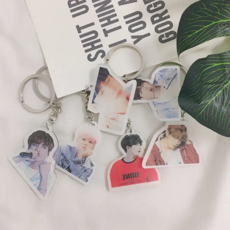 KPOP BTS Keyring Wings Keychain Bangtan Boys Key Chain Suga Jimin Jin