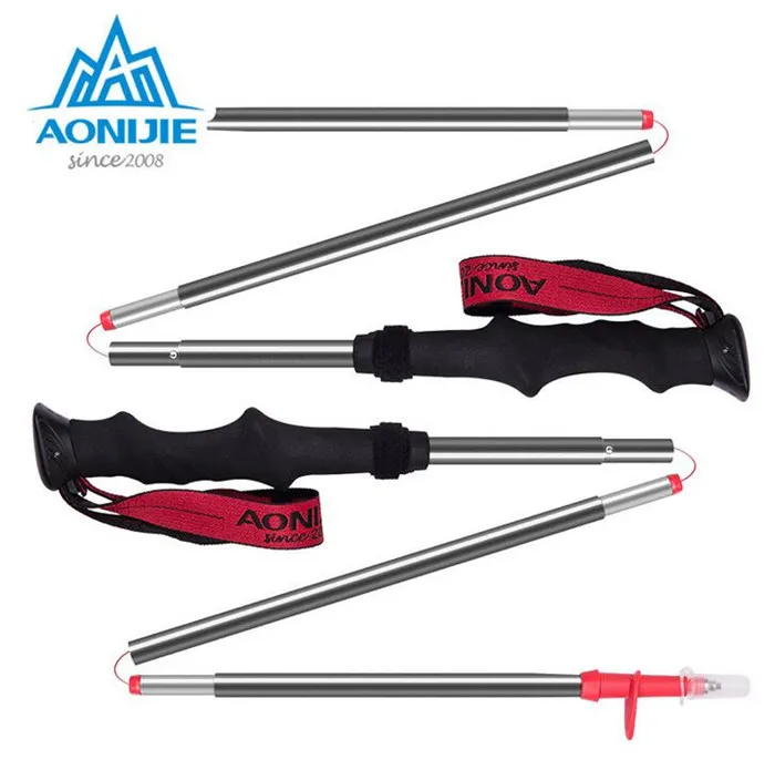 

AONIJIE Hiking Canes Trekking Pole Alpenstock Walking Stick Ultra-light Adjustable Aluminum Alloy 3 Section Climbing Hiking
