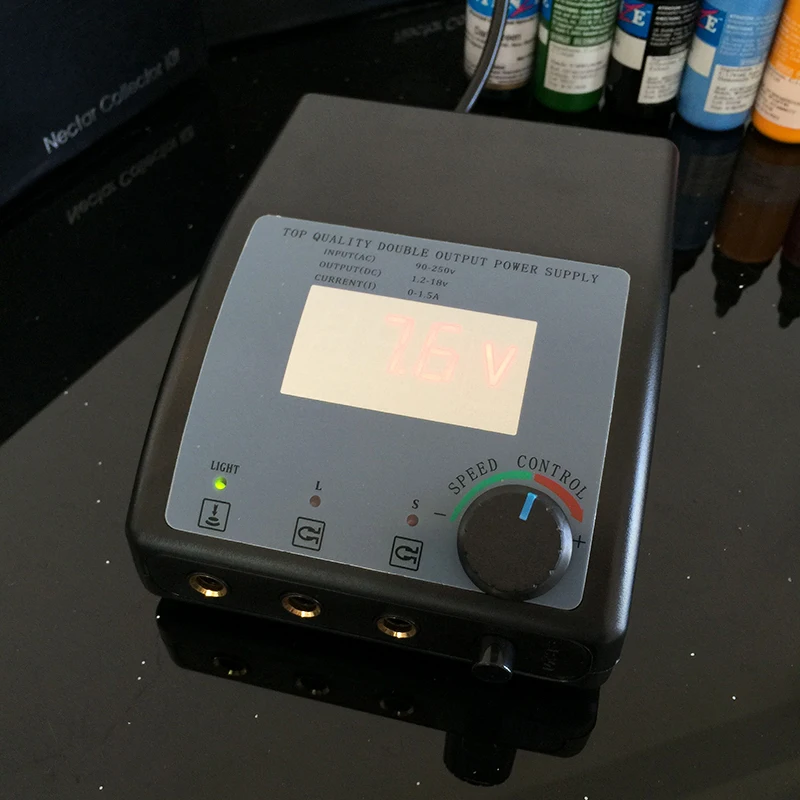 

Tattoo Supply Dual Power Supply with a Free Plug High Quality LCD Digital Display Power Supply TPS001