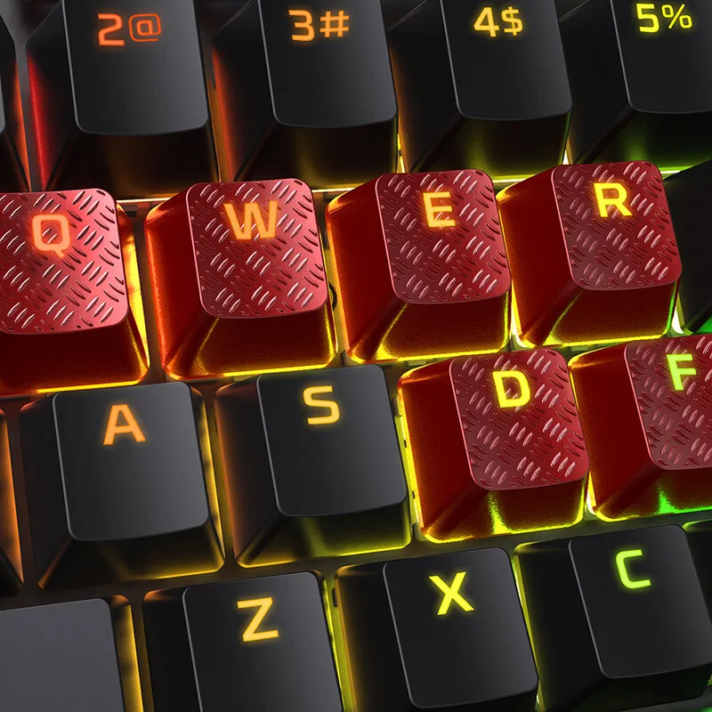 Kingston HyperX keycaps для RGB игровой механический набор клавиатуры clavier gamer 8 шт. ключ крышка титановая текстура тактильная ручка FPS MOBA