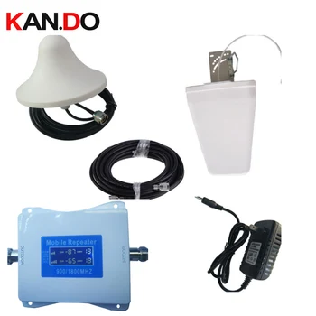 

2G+4G repeater with cable antenal 22 dbm 65dbi LCD display dual bands GSM DCS booster repeater DCS 900 1800mhz 4g booster