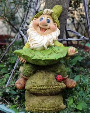 Поли смолы садовые качели Gnome фигурка двора карликовая статуя открытый карликовый старый человек декоративные скульптуры - Цвет: as picture showes