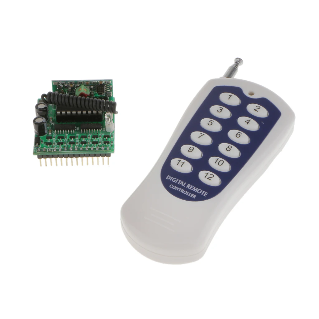

DC 12V Remote Control Switch System 12CH Long Range Transmitter + Receiver