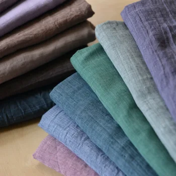 

Simple art simple folds texture pure color polyester cotton fabric chiffon skirt gown Zen clothing fabric 146 100cm