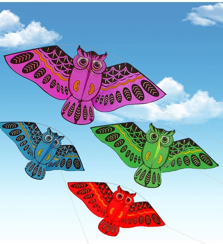 Детская игрушка для улицы 4 цвета 110*50 см|owl kite|kite kiteskite line |