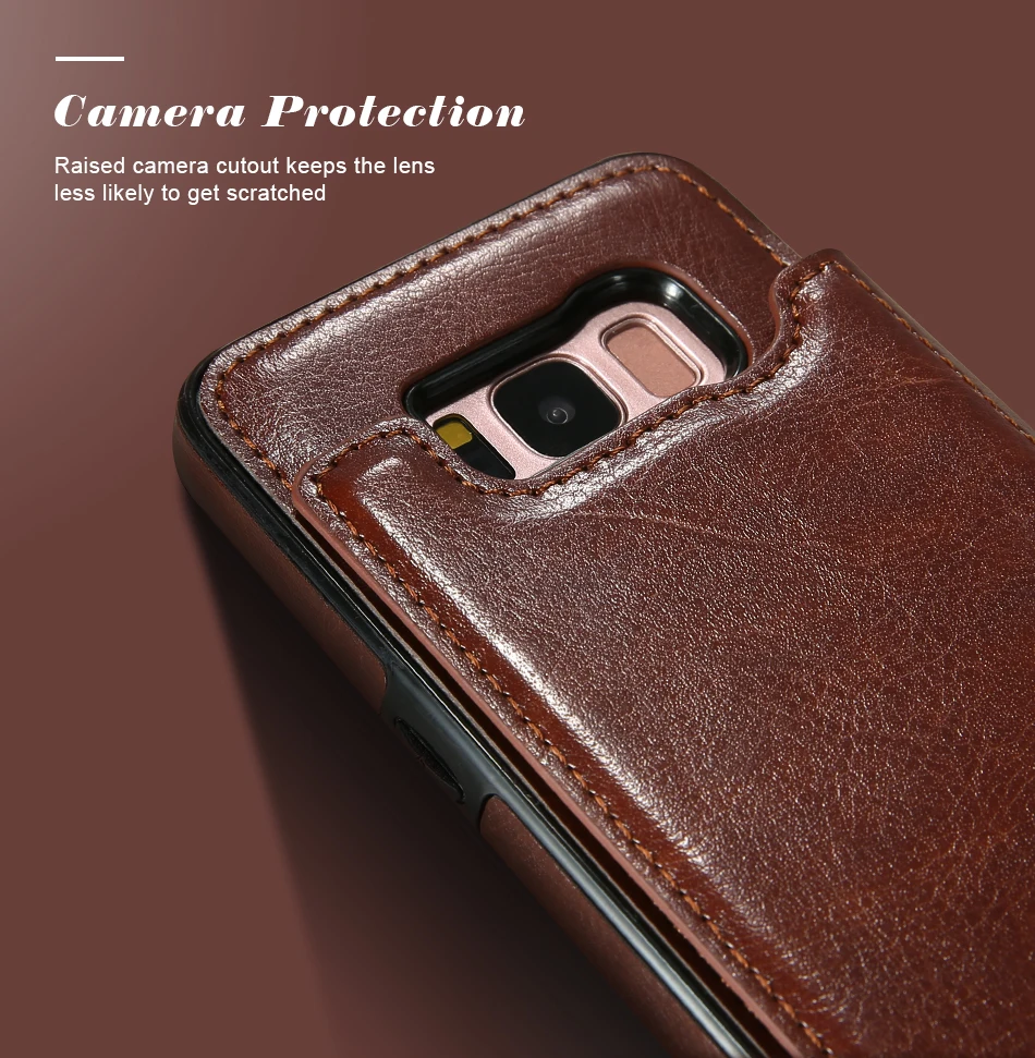 Роскошный кожаный чехол в стиле ретро для samsung Galaxy S8 Plus, чехол-книжка с подставкой и отделением для карт, чехол для iPhone samsung Note 10 S10 S9 Plus S7, чехол