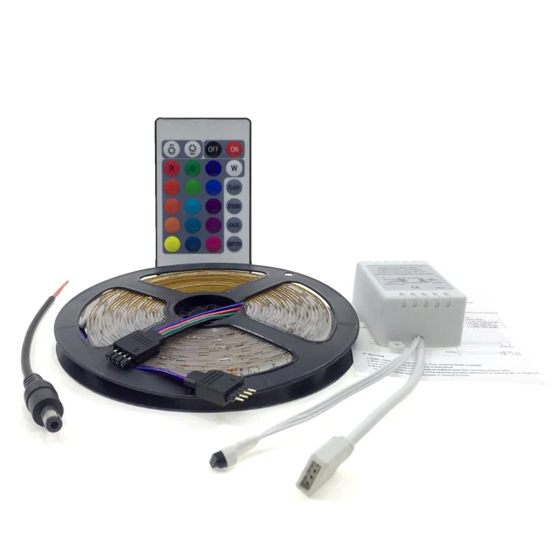 HELTC 1 комплект 5 м 3528 SMD RGB 600 светодиодный s светодиодные полосы лампы 24Key ИК пульт дистанционного управления светодиодная лента Горячая