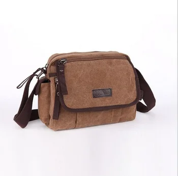 

070717 men canvas single shoulder cross body small bag