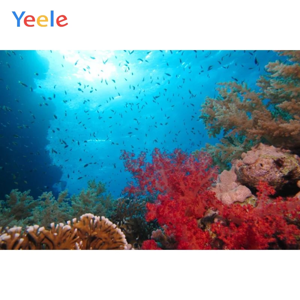 

Yeele Colorful Seabed Red Coral Backdrops Baby Portrait Photography Backdrop Customized Photographic Background Photo Studio