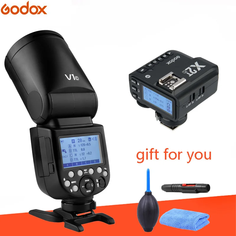 Вспышка Godox V1 V1C V1N V1S TTL 1/8000s HSS литиевая батарея 2600 мАч Speedlite триггер для Canon Nikon Sony |
