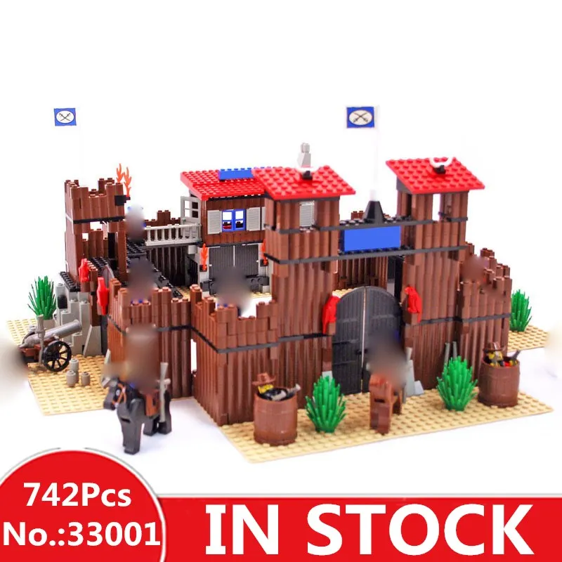 

IN STOCK 33001 742Pcs Genuine Building Series The Idian Cowboy`s Castle Set Educational Building Blocks Bricks Lepin Toys Model