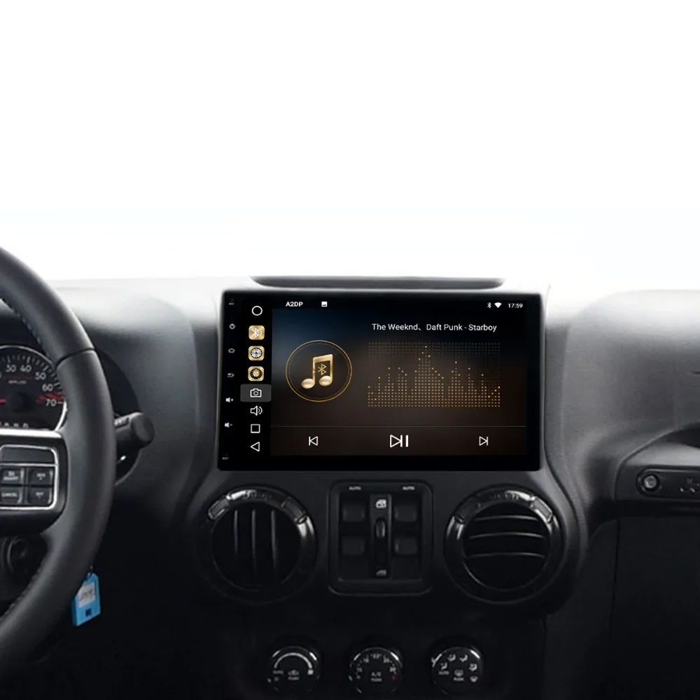 Top KOOCAVS 10.2" IPS Android 9.0 Car GPS Radio Player for Jeep Wrangler 2015-2016 with 4GB+64GB Auto Stereo Multimedia Headunit 2