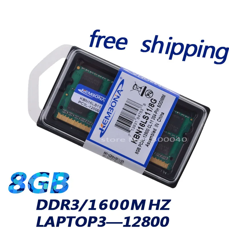 KEMBONA Shipping1.5V 1,35 V 1Г 2Г сети 4G 8 ГБ DDR3 оперативная память PC3 8500 1066 МГц PC3 10600 1333 МГц PC3 12800 1600 МГц Sodimm памяти ноутбука