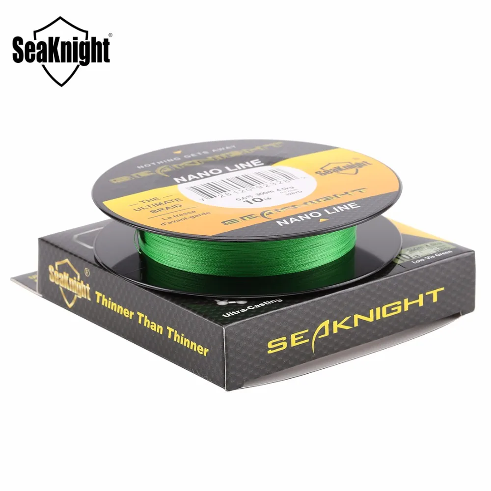 SeaKnight NANO 100 м 300 м рыболовная леска 4-10LB бренд 4 нити PE многофиламентная плетеная леска сильная Тонкая Веревка океанская ловля карпа