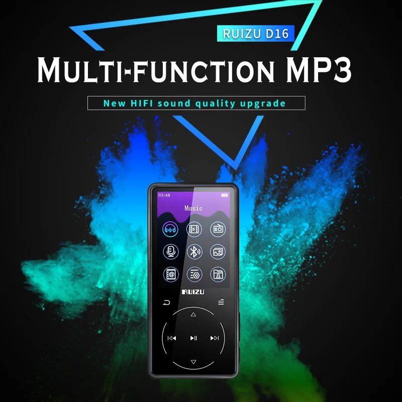 RUIZU NEW mp3 D16 Mp3 Player Usb 8Gb 16G Storage 2.4 inches HD Color Screen Play High Quality video Radio Fm E-Book Music Player
