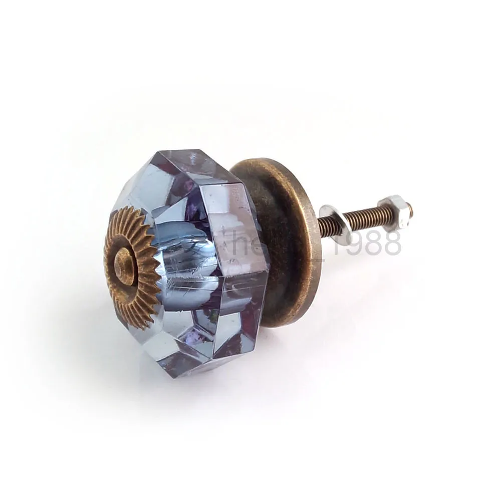 Blue 38mm Acrylic Cute Knob Kitchen Cupboard Closet Drawer Pull