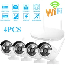 2Ch 4Ch 720P CCTV уличная система видеонаблюдения камера безопасности Wifi Беспроводная ip-камера NVR комплект IP система видеонаблюдения