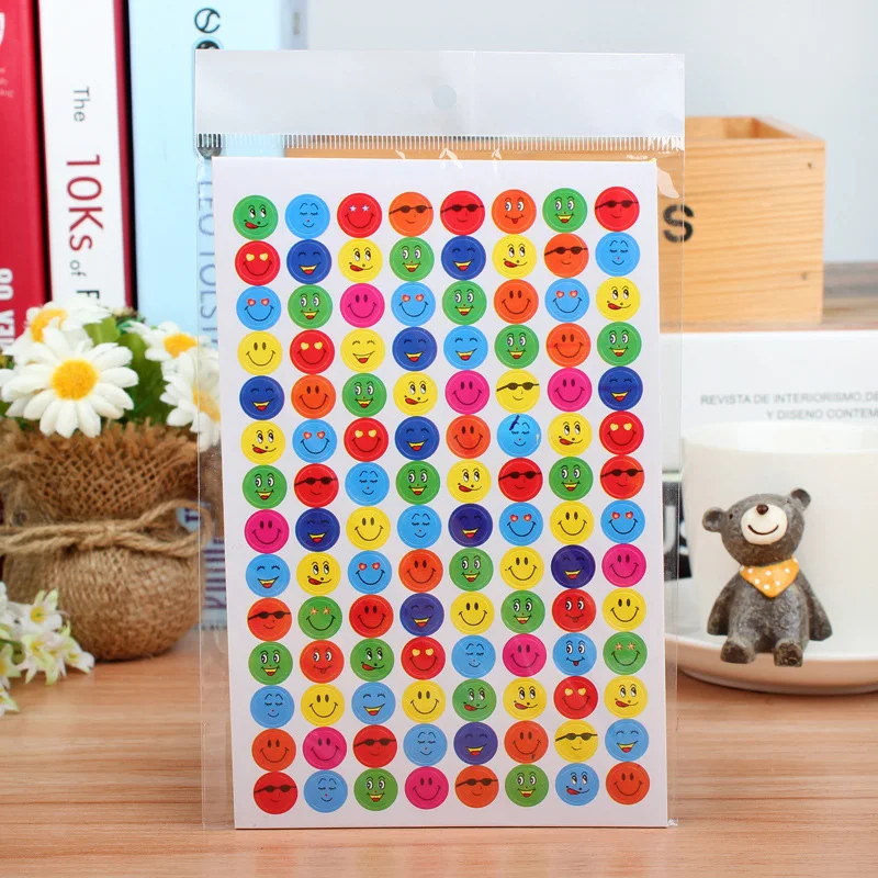 

10sheets/lot Children Cute Smiley Faces Reward Stickers School Lovely Merit Praise Class For School Supplies 7z-cx179