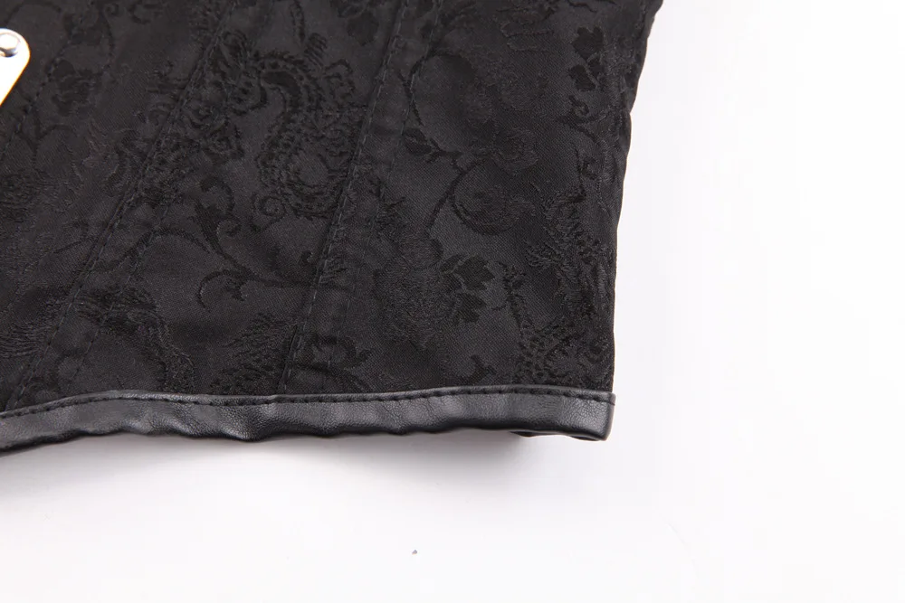 Black Gothic Corset Correct Shoulder Posture Slimming Waist S-6XL
