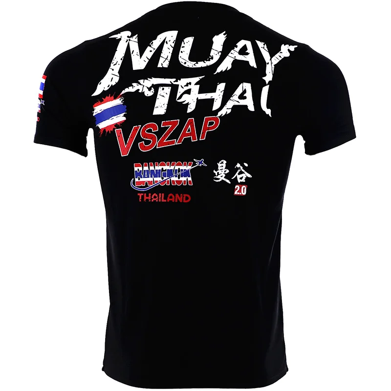 VSZAP Mma футболка с коротким рукавом из Джерси муай тай шорты для спортзала занятий