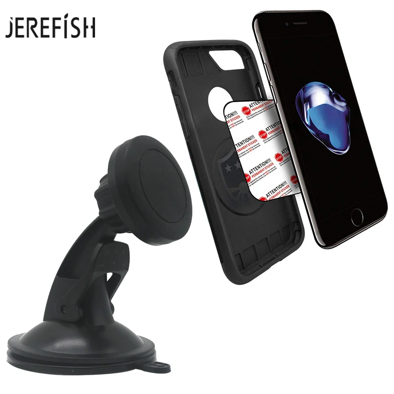 

Magnetic Car Phone Holder Mount Dashboard Windshield Car Cradle with Sticky Suction Cup for iPhone Samsung GPS Devices