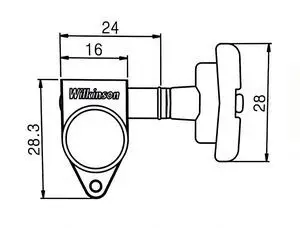 Wilkinson Гитарные тюнеры хром 3x3 имперский Стиль гитары колышки WJ-309 CR