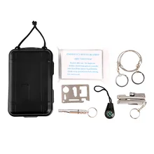 6 в 1 самопомощи коробка SOS оборудование Открытый Кемпинг Туризм Спорт выживания спасательные инструменты коробка комплект