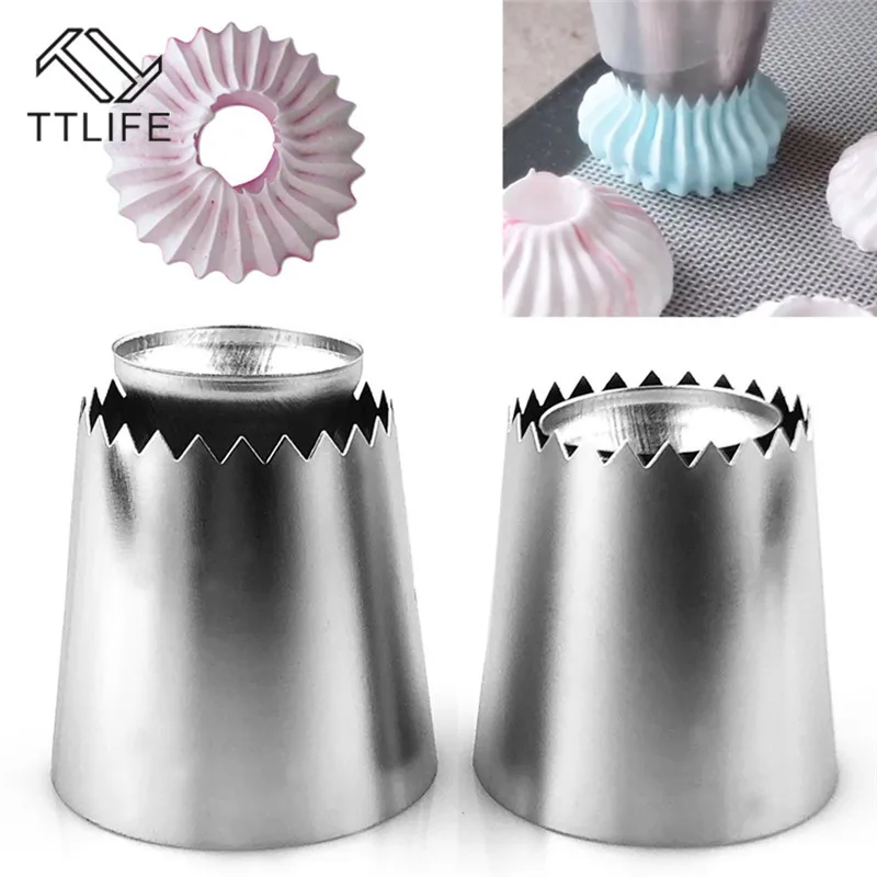 2 размера DIY сопло из нержавеющей стали для украшения десерта торта советы