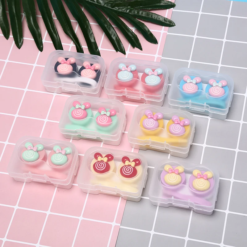 

Cute 3D Lovely Cute Cartoon Lollipop Design Contact Lens Box Holder Container
