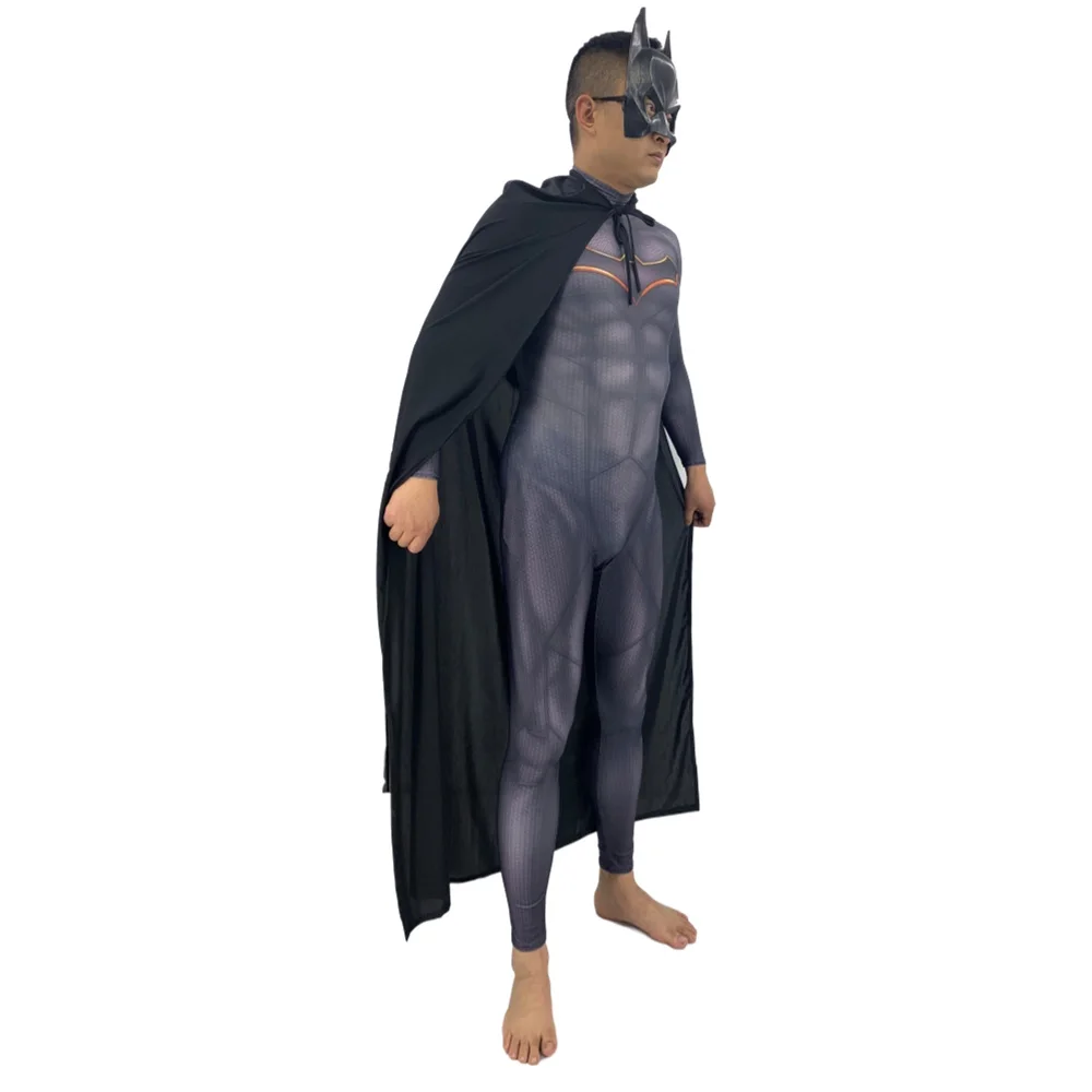 3D печать Бэтмен дарнайт косплэй Костюм Брюс Уэйн супергероя Zentai боди комбинезоны костюмы Бэтмена