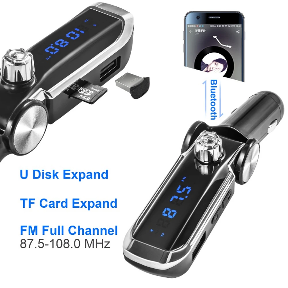 Gakaki Bluetooth Car Kit Wireless Fm Transmitter Radio Adapter FM Modulator Handsfree Mp3 Player USB Car Charger For Smartphone Gakaki Bluetooth Car Kit Wireless Fm Transmitter Radio Adapter FM Modulator Handsfree Mp3 Player USB Car Charger For Smartphone