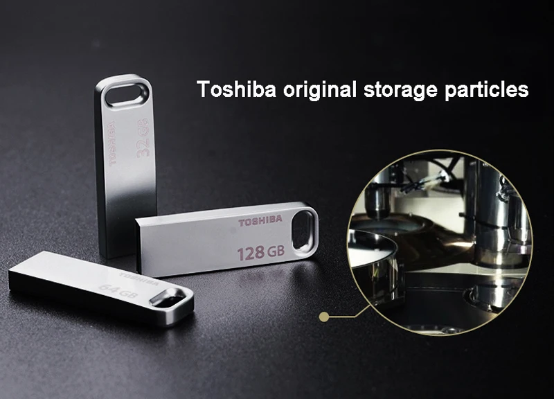 Новинка, USB флеш-накопитель TOSHIBA, 128 ГБ, 64 ГБ, 32 ГБ, флеш-накопитель, флешка, водонепроницаемый металлический серебристый u-диск, Memoria cel, usb флешка, подарок U363