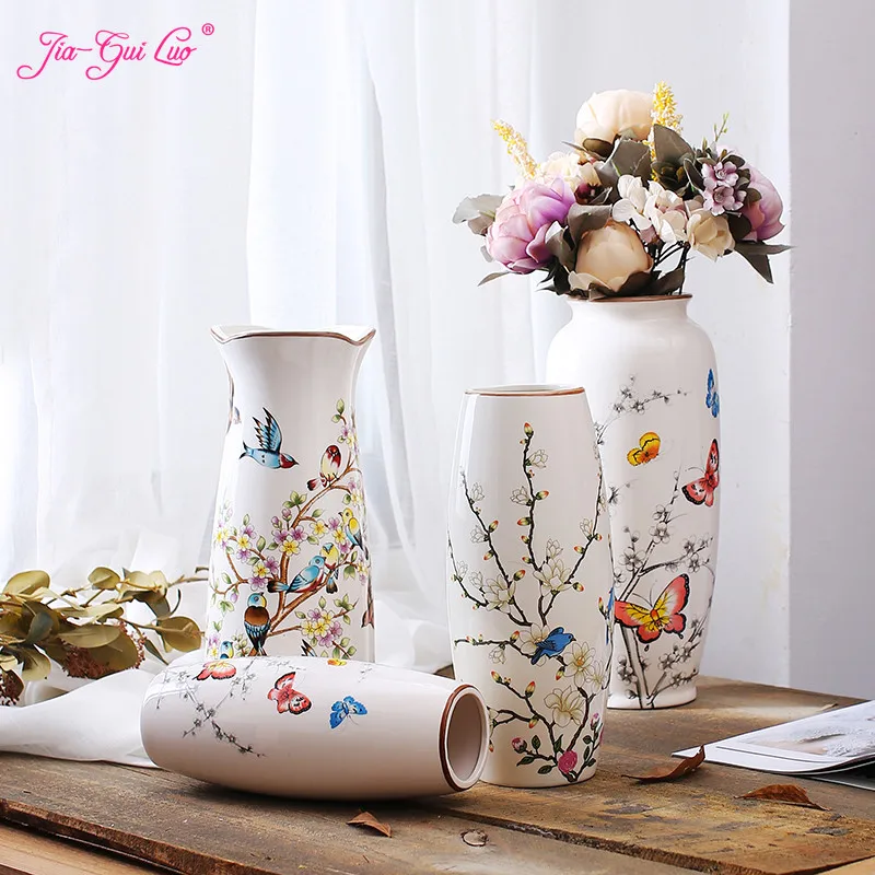 

JIA-GUI LUO Ceramic Flower Vases Home Decoration Accessories Modern Jarrones Decorativos Moderno Vases for Flowers C020