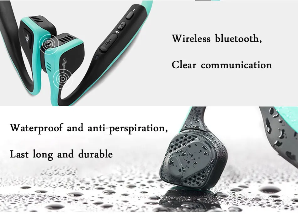 Excellent AFTERSHOKZ TREKZ AIR Bone Conduction Wireless Sport Neckband Headset Headphone Bluetooth Stereo Earphones Headsets for AS600/650 10