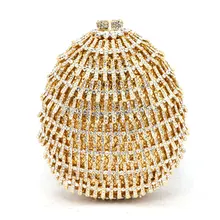 Herz muster GOLD Diamanten frauen kleine clutch handtaschen strass abendtaschen für hochzeit tote (88632B) (