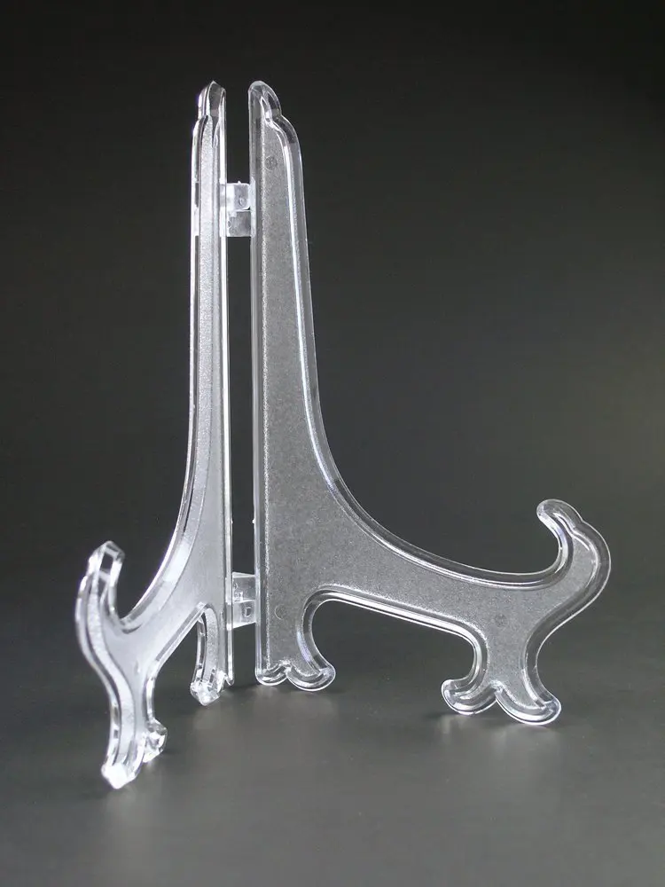 5 Clear Plastic Easels Or Plate Holders Pkg Of 12 To 61kegehxpbl