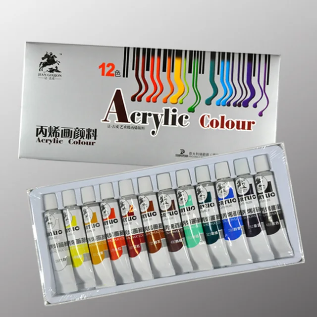 12 Couleurs 12 Ml Textile Tissu Peintures Ensemble Tissu Peinture