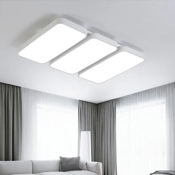 

White Black LED ceiling chandelier with remote control living room Ceiling for the hall modern ceiling lamp square led lamp